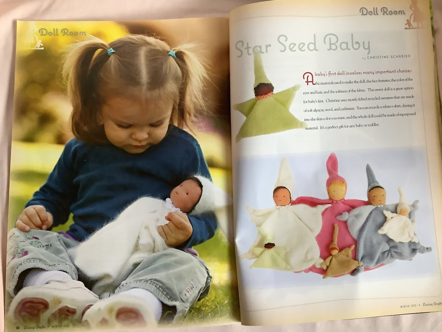 Living Crafts Magazine Winter 2010 with Star Knot Doll Instructions