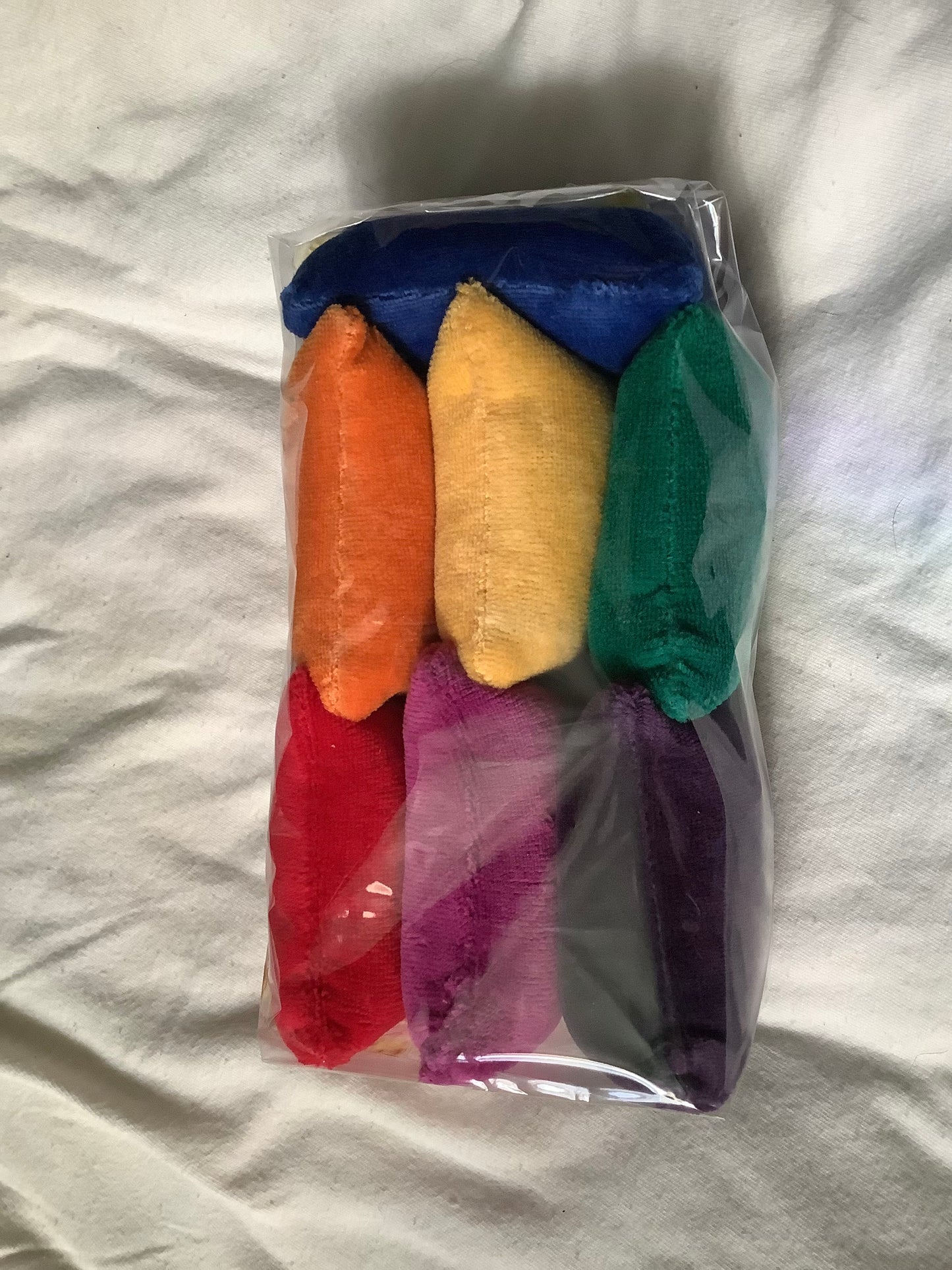 Rainbow Bean Bags, set of 7