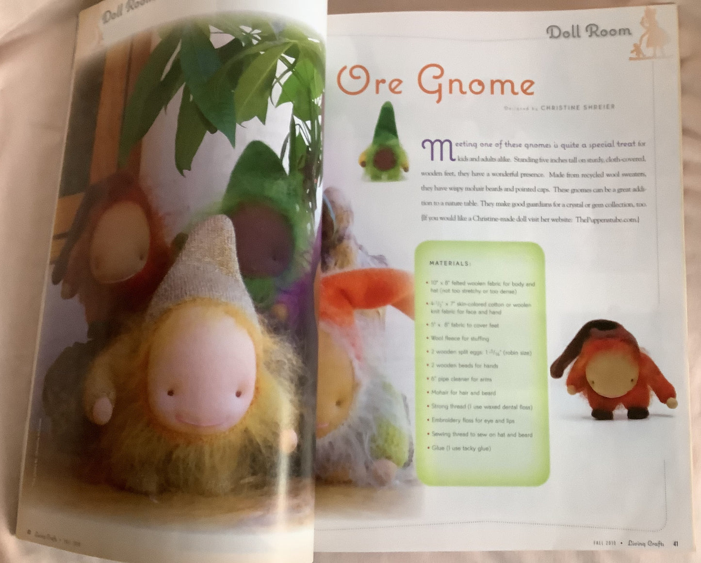 Living Crafts Magazine Fall 2010 with Ore Gnome Instructions